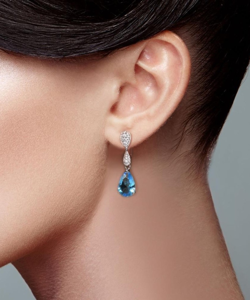 Sidabriniai auskarai su cirkoniais - Sidabriniai auskarai - Goldinga