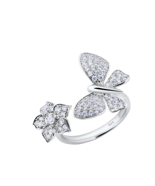 Sidabrinis žiedas su cirkoniais - Sidabriniai žiedai - Goldinga