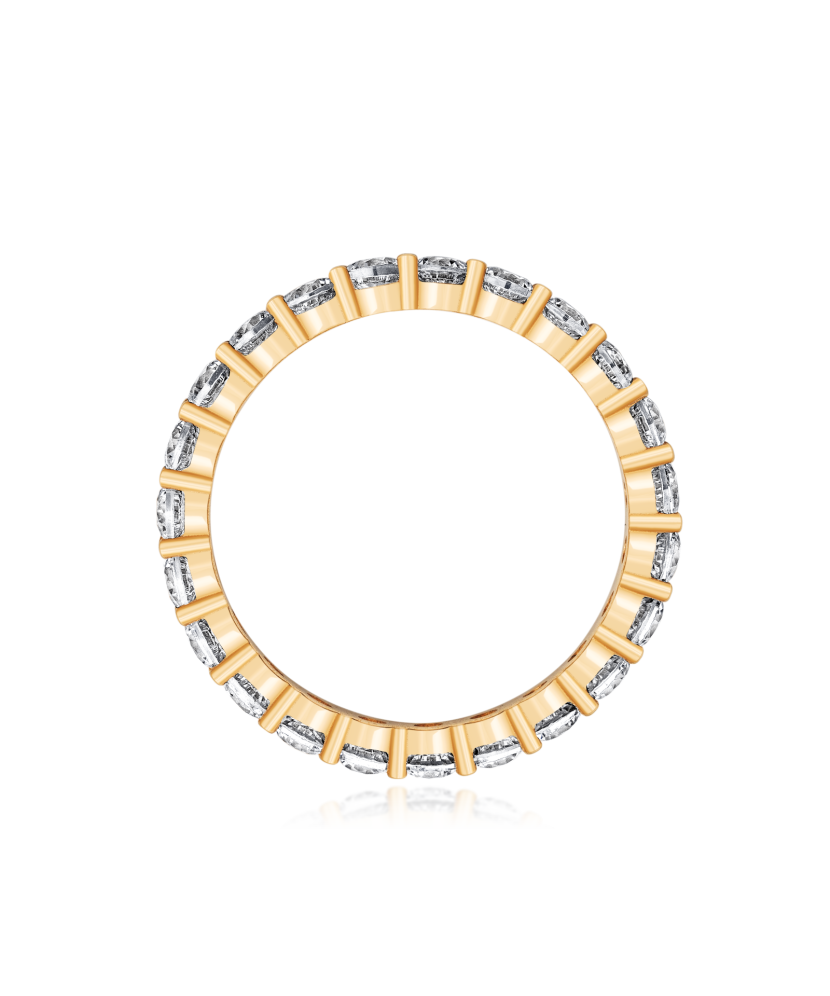 Auksinis žiedas su cirkoniais - Auksiniai žiedai - Goldinga