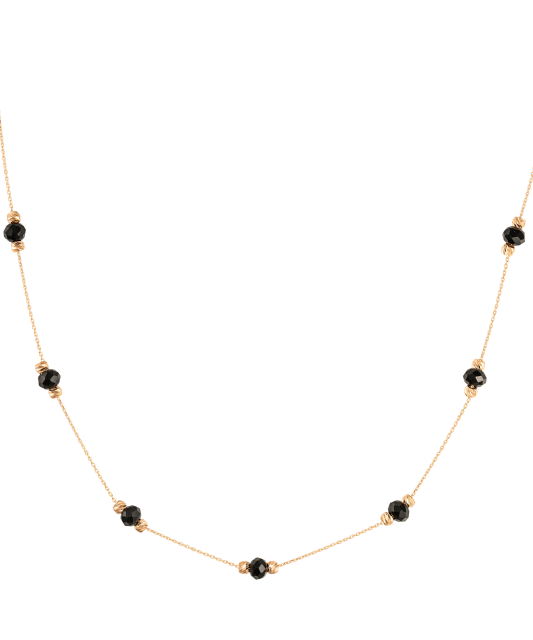 Auksinė grandinėlė su oniksais - Auksinės grandinėlės su pakabukais - Goldinga