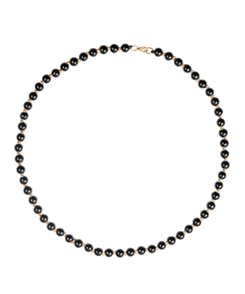 Auksinė grandinėlė su oniksais - Auksinės grandinėlės su pakabukais - Goldinga