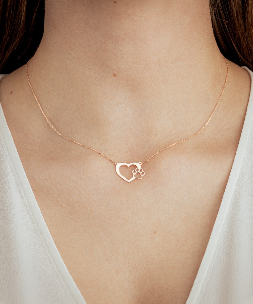 Auksinė grandinėlė su pakabuku "Pėdutė" - Auksinės grandinėlės su pakabukais - Goldinga