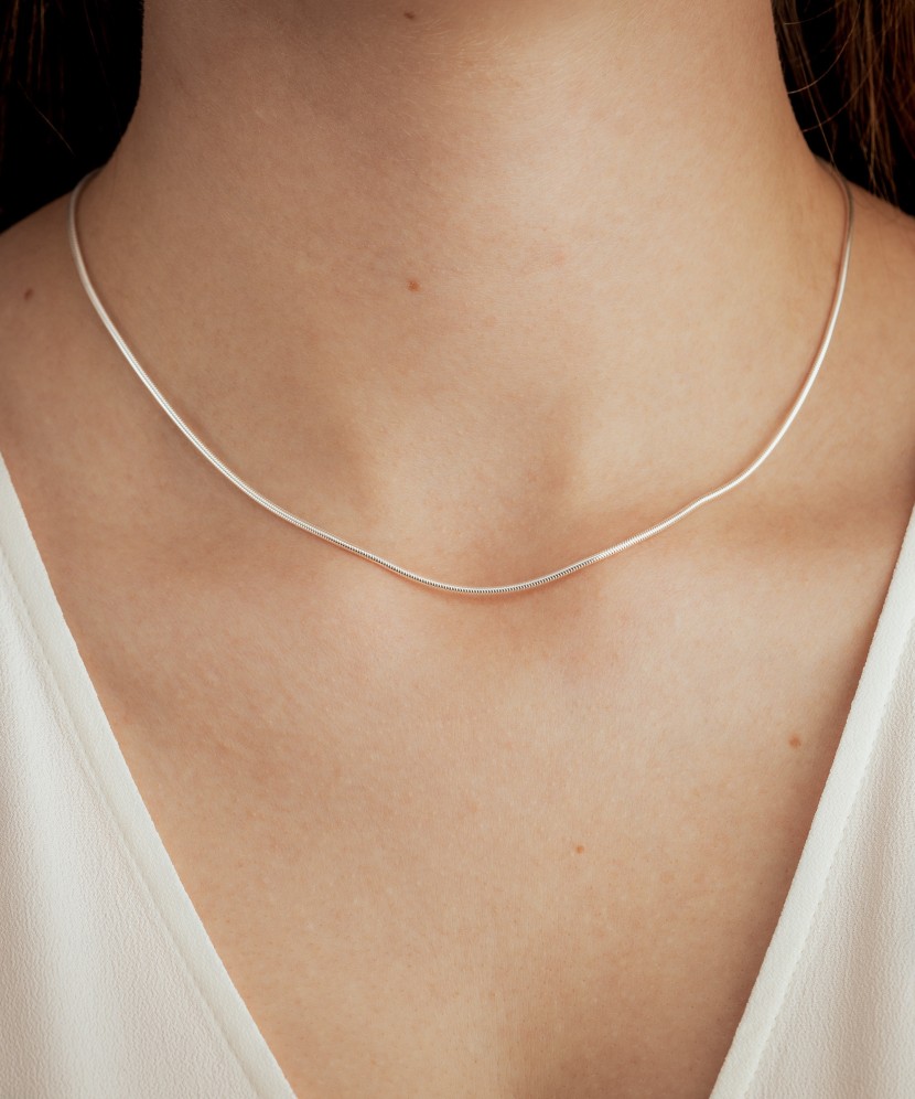 Sidabrinė grandinėlė "Snake" 1.4mm - Sidabrinės grandinėlės - Goldinga