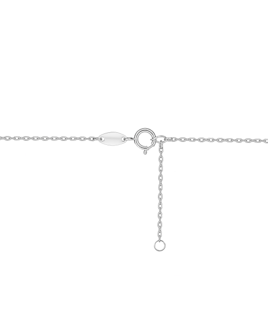 Balto aukso grandinėlė su pakabuku "Kryželis" - Auksinės grandinėlės su pakabukais - Goldinga