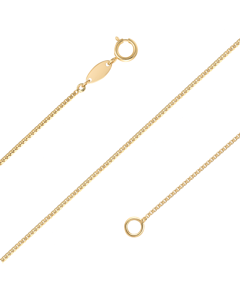 Geltono aukso grandinėlė "Box"