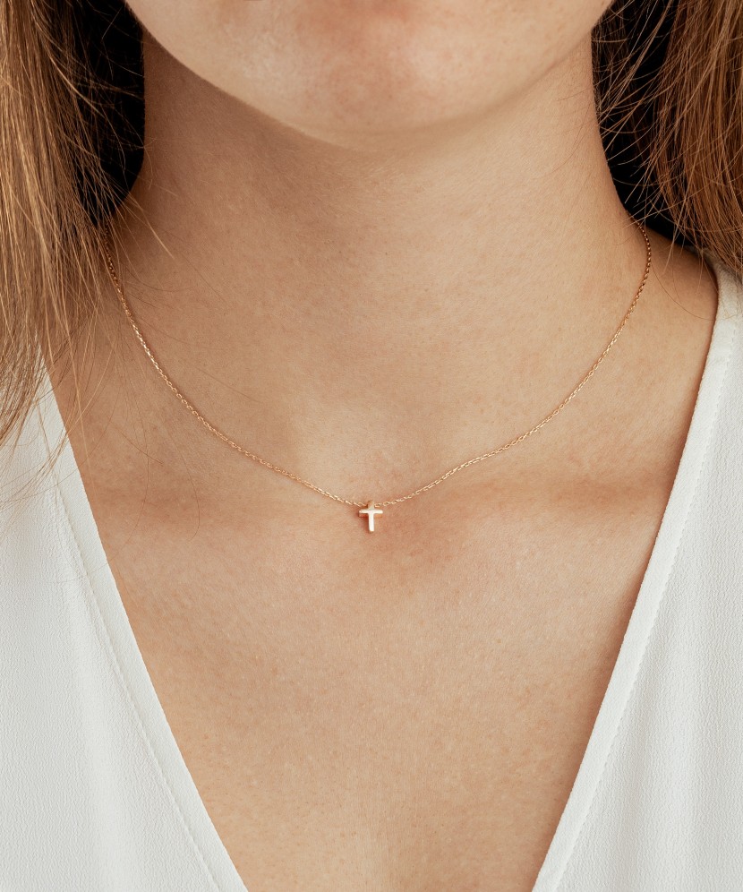 Auksinė grandinėlė su pakabuku "Kryželis"