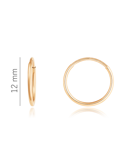 Auksiniai auskarai rinkutės 12mm - Auksiniai auskarai - Goldinga