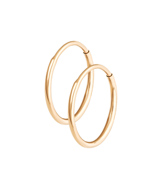 Auksiniai auskarai rinkutės 12mm - Auksiniai auskarai - Goldinga