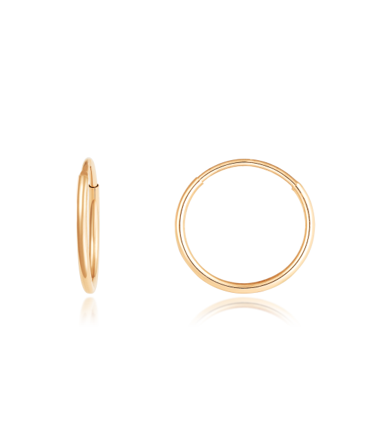 Auksiniai auskarai rinkutės 12mm - Auksiniai auskarai - Goldinga
