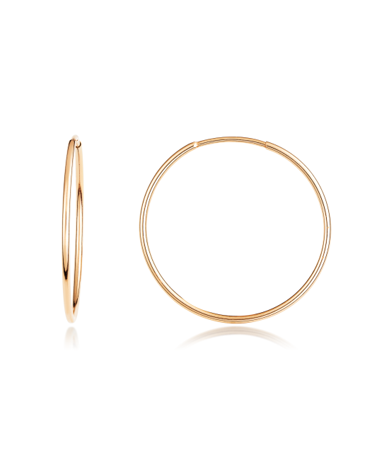 Auksiniai auskarai rinkutės 24mm - Auksiniai auskarai - Goldinga