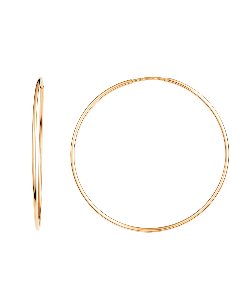 Auksiniai auskarai rinkutės 35mm - Auksiniai auskarai - Goldinga