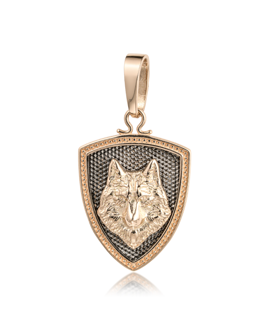 Auksinis pakabukas "Vilkas" - Auksiniai pakabukai - Goldinga