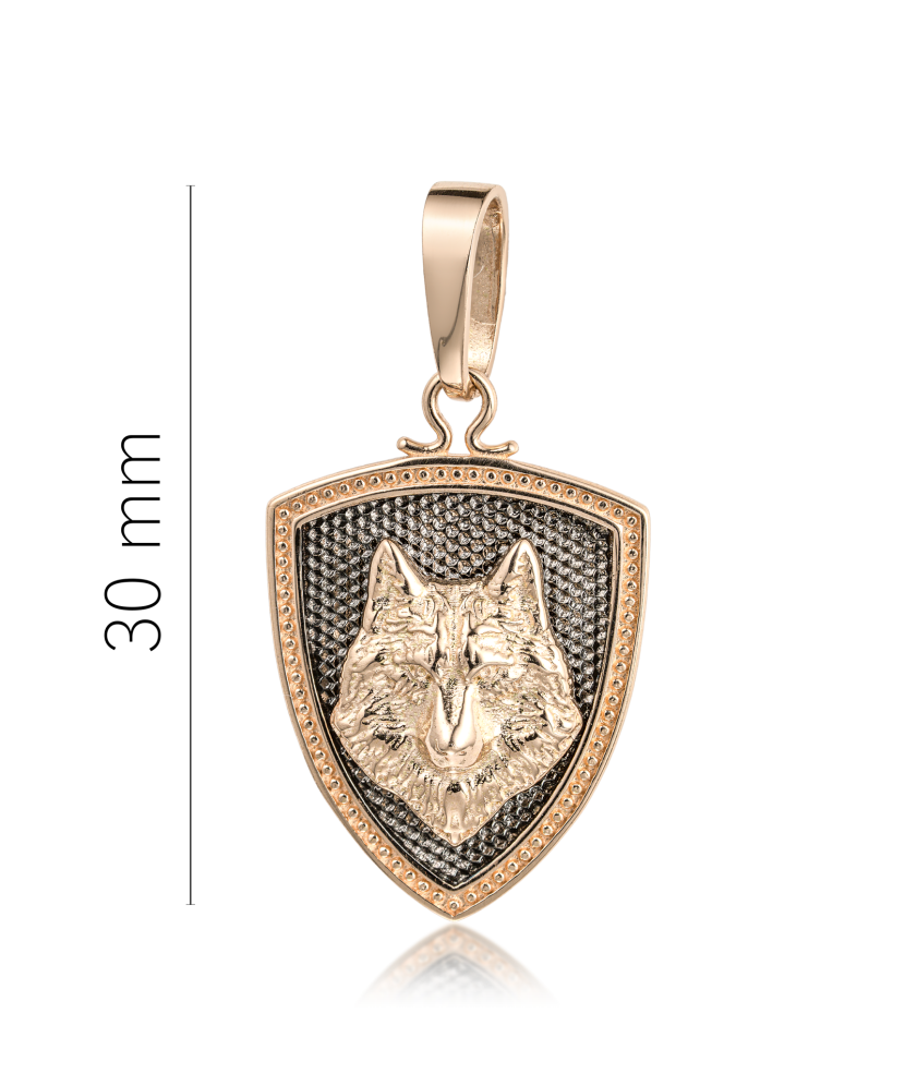 Auksinis pakabukas "Vilkas" - Auksiniai pakabukai - Goldinga