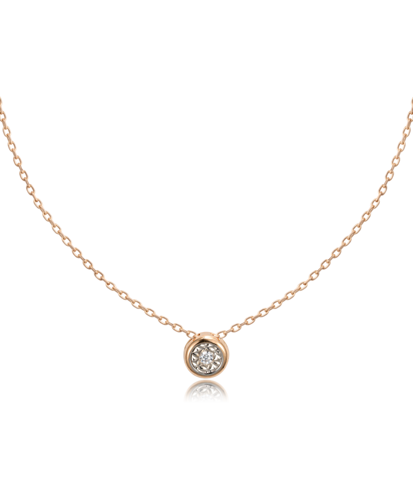 Auksinė Grandinėlė Su deimantiniu Pakabuku  - Goldinga