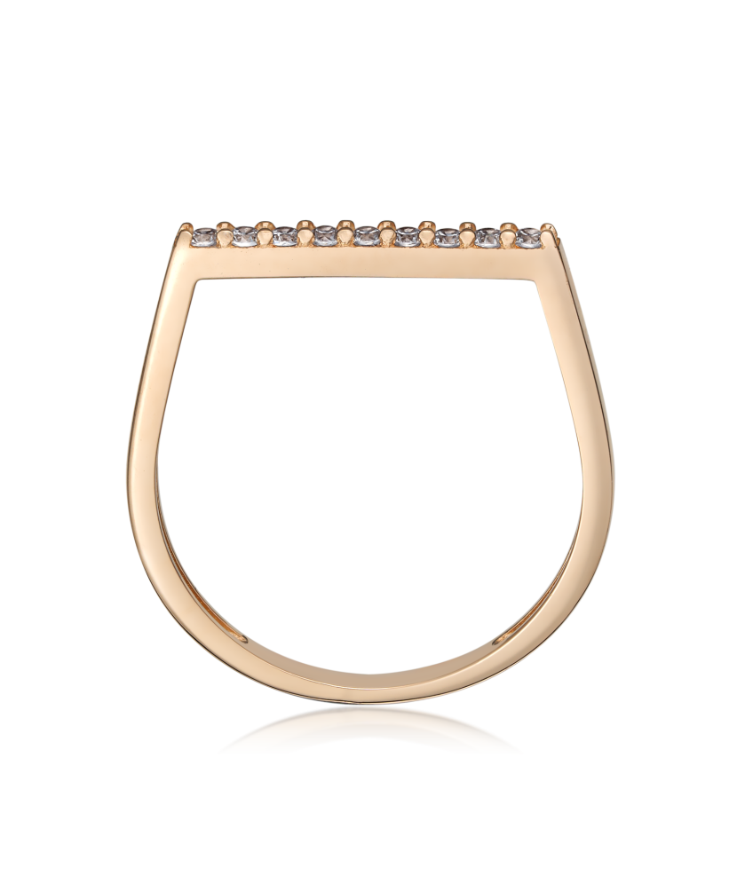 Auksinis žiedas su cirkoniais