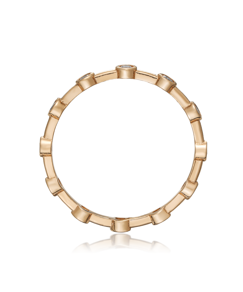 Auksinis žiedas su cirkoniais