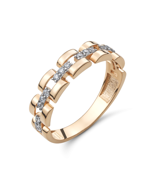 Auksinis žiedas su cirkoniais