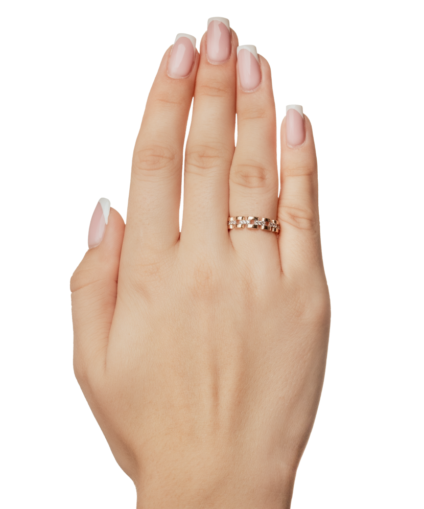 Auksinis žiedas su cirkoniais