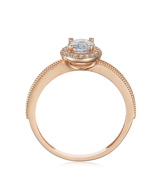 Auksinis žiedas su cirkoniais