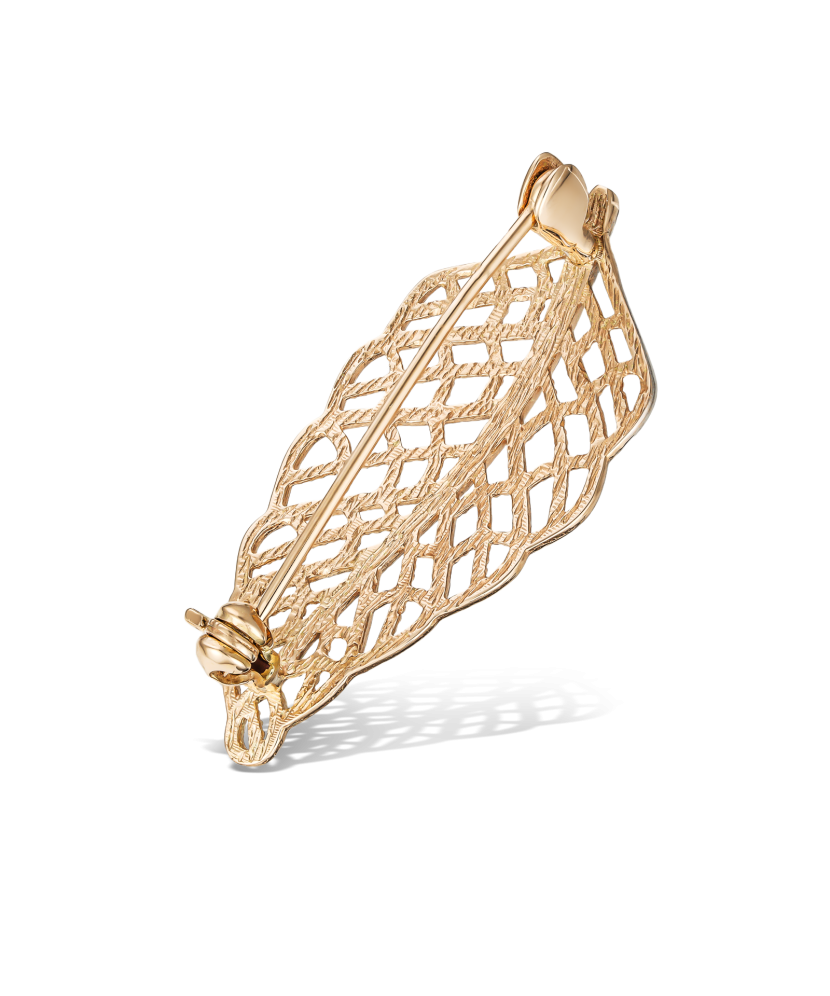 Auksinė sagė "Lapas"