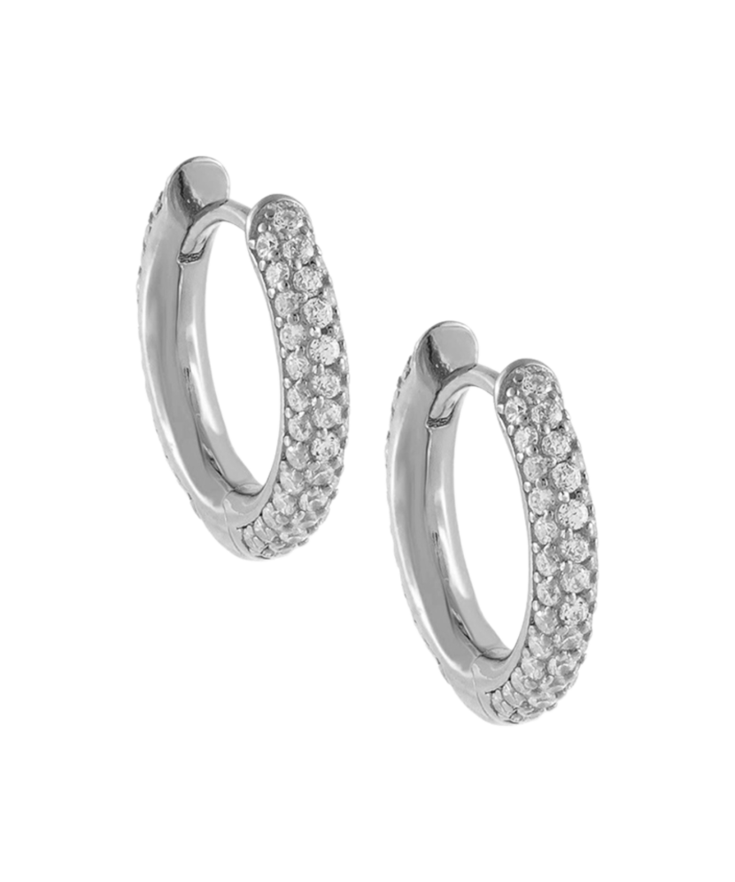 Sidabriniai auskarai su cirkoniais