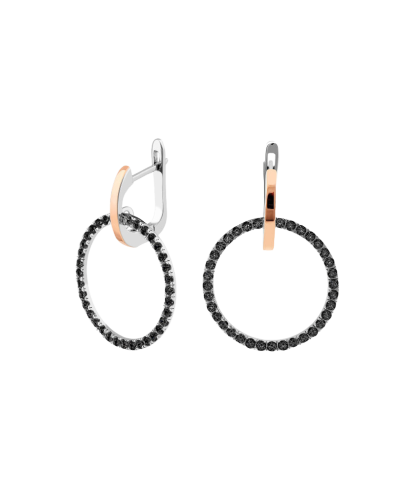 Sidabriniai auskarai dengti auksu su cirkoniais