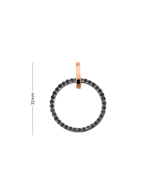 Sidabrinis pakabukas dengtas auksu su cirkoniais