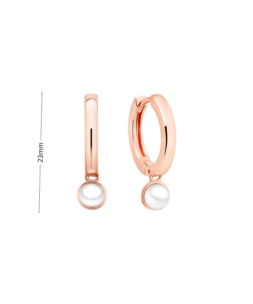 Paauksuoti Sidabriniai auskarai su perlais