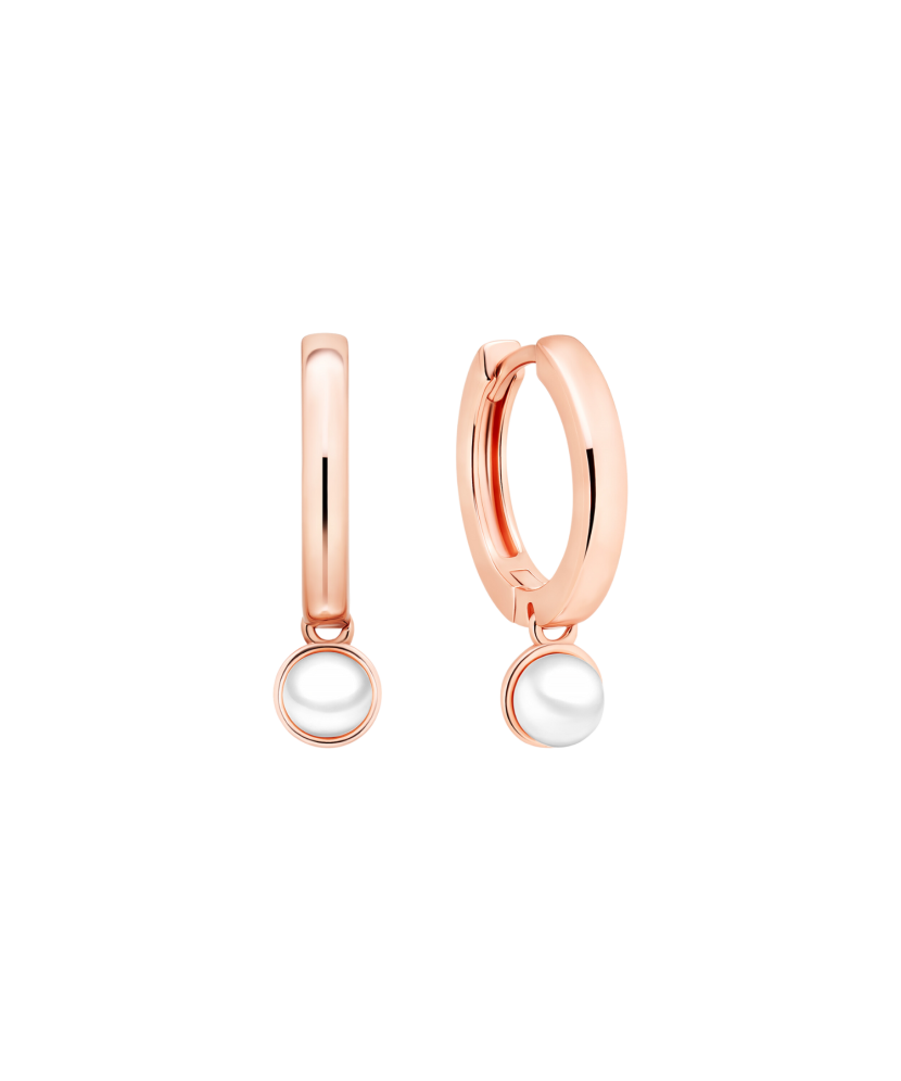 Paauksuoti Sidabriniai auskarai su perlais