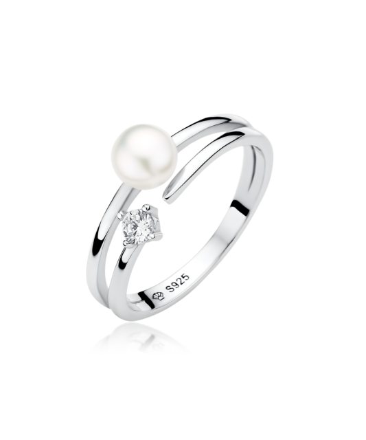 Sidabrinis žiedas su perlu  - Goldinga