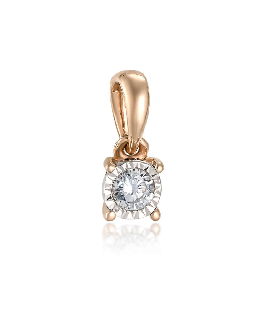 Auksinis pakabukas su deimantu