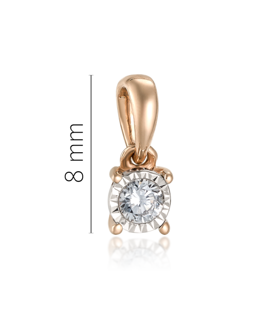 Auksinis pakabukas su deimantu