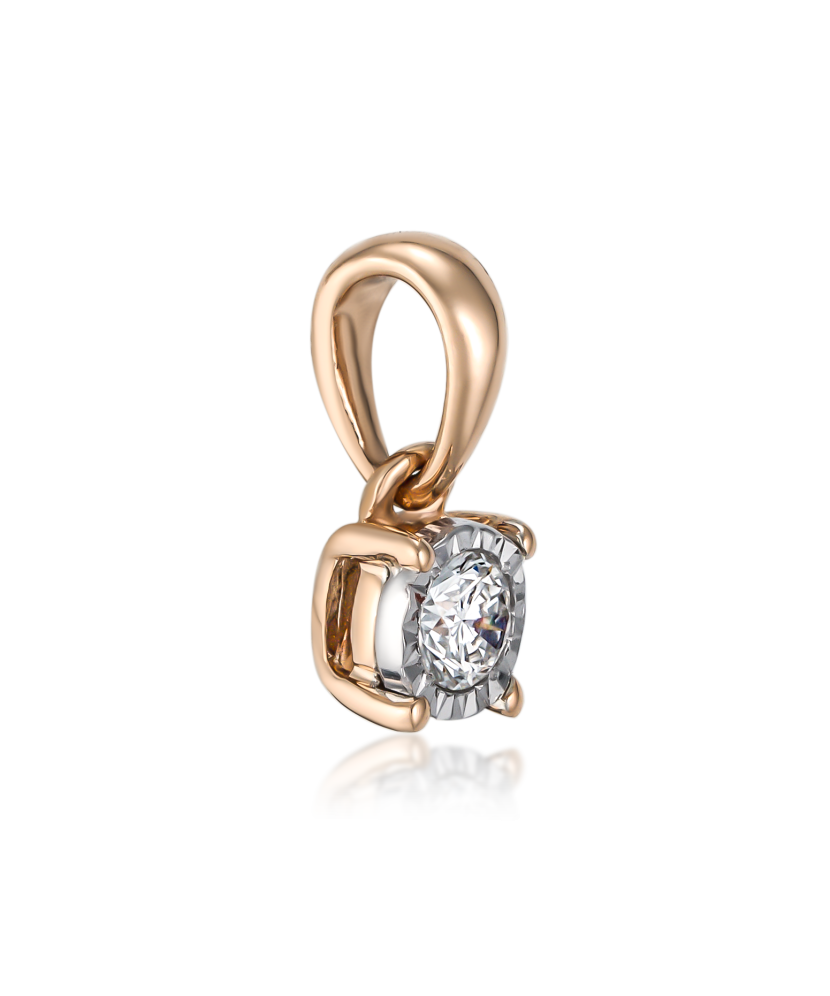 Auksinis pakabukas su deimantu