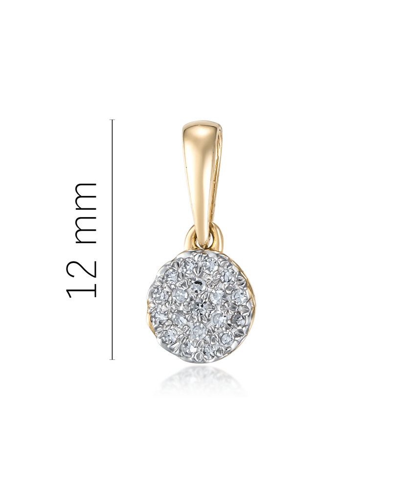 Geltono aukso pakabukas su deimantais