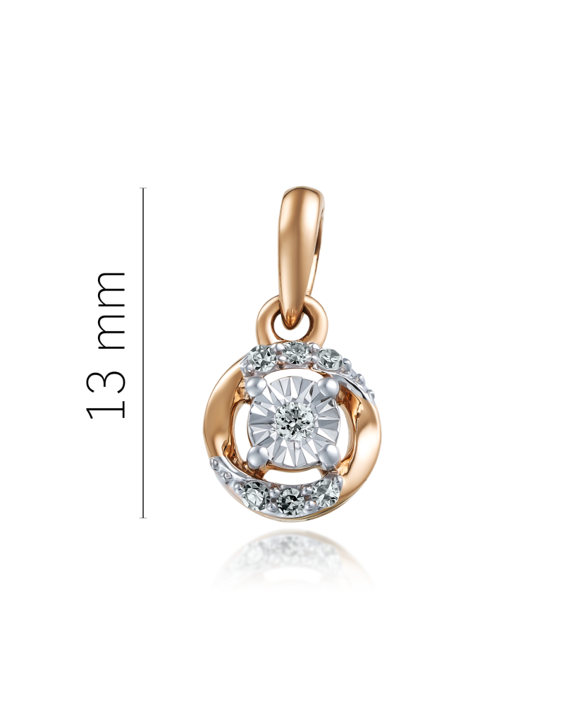 Auksinis pakabukas su deimantais