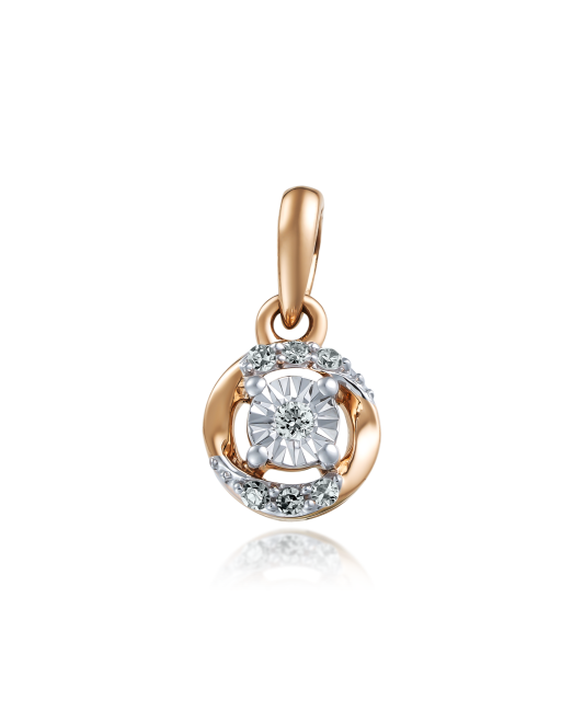 Auksinis pakabukas su deimantais