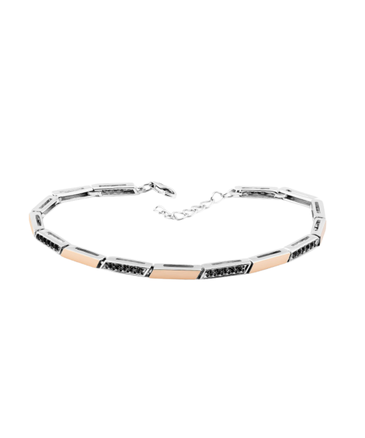 Sidabrinė apyrankė dengta auksu su cirkoniais  - Goldinga