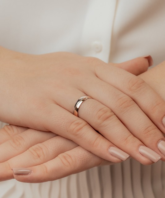 Auksinis vestuvinis žiedas 5.5mm su komfortu  - Goldinga