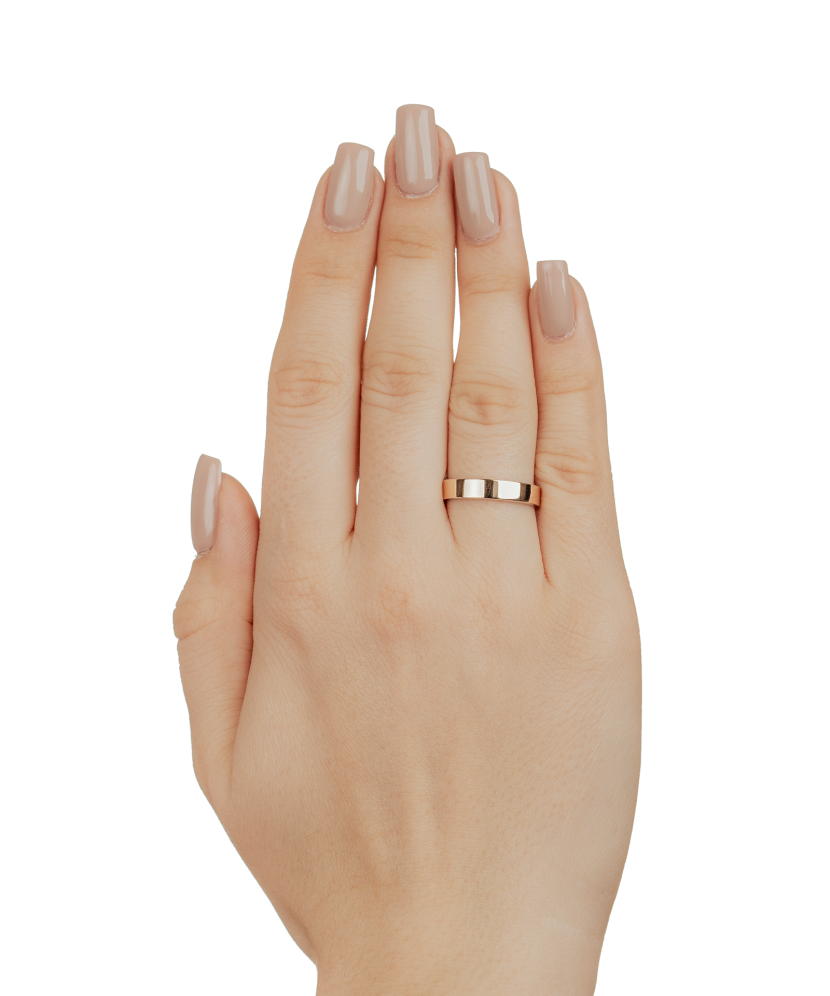 Vestuvinis sidabrinis žiedas su aukso plokštele