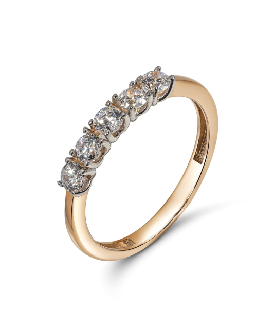 Auksinis žiedas su cirkoniais