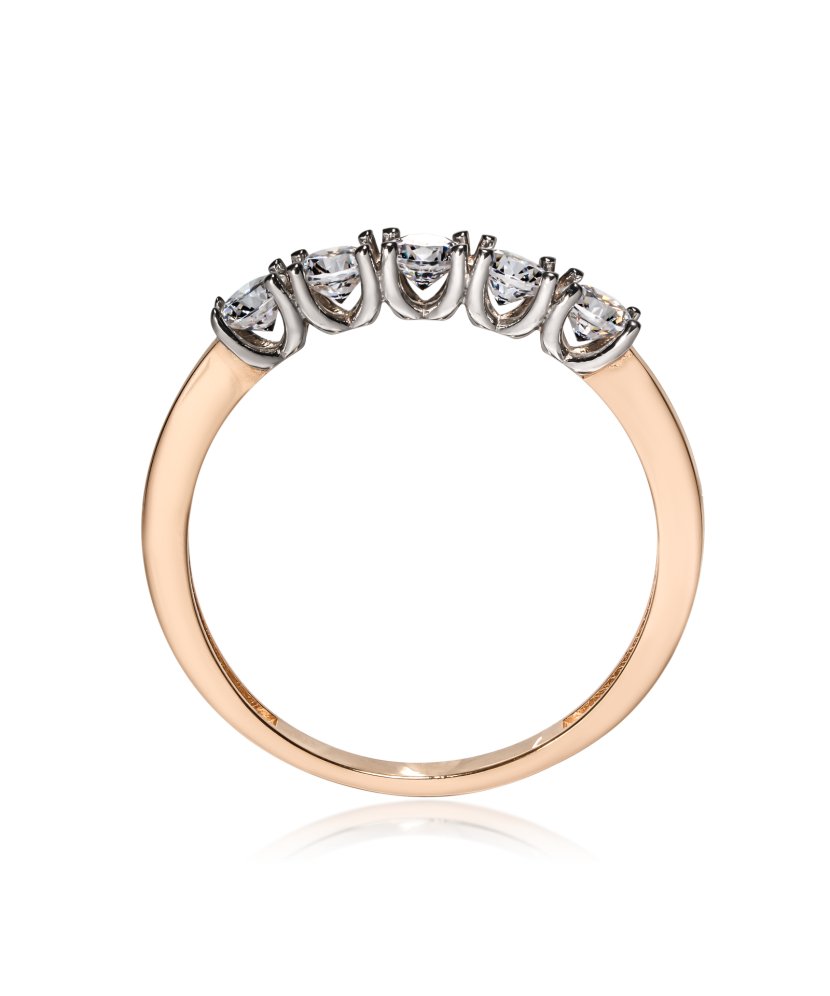 Auksinis žiedas su cirkoniais