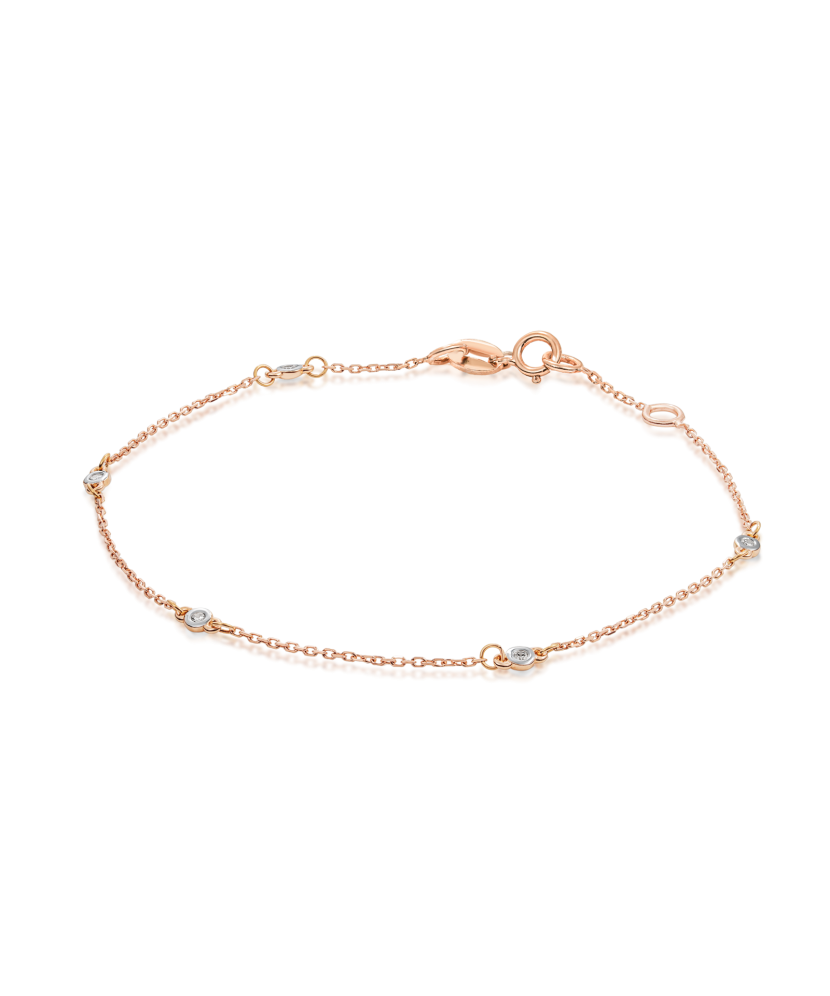 Auksinė apyrankė su deimantais