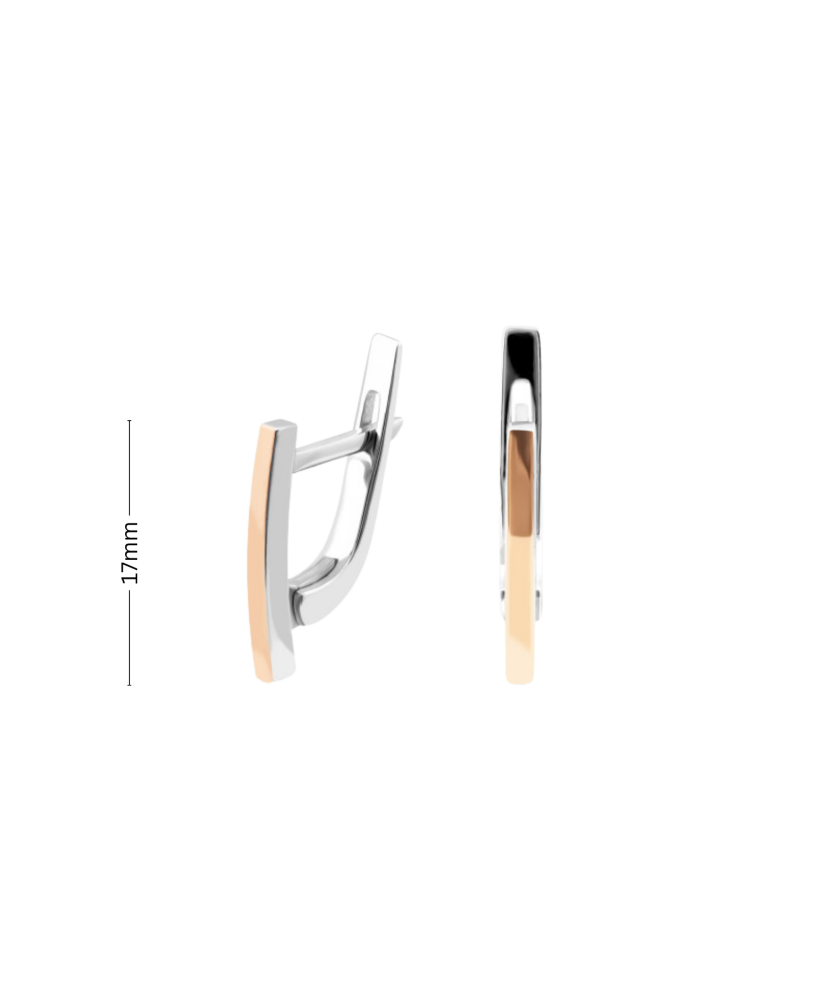 Sidabriniai auskarai dengti auksu