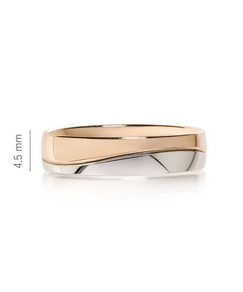 Auksinis vestuvinis žiedas 4.5mm su komfortu  - Goldinga