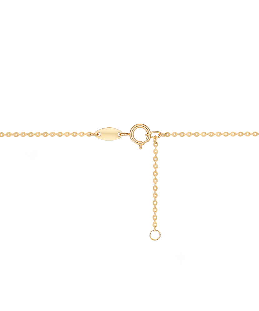 Geltono aukso grandinėlė su cirkonio pakabuku