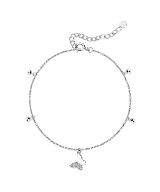 Sidabrinė apyrankė su cirkoniais "Drugelis"