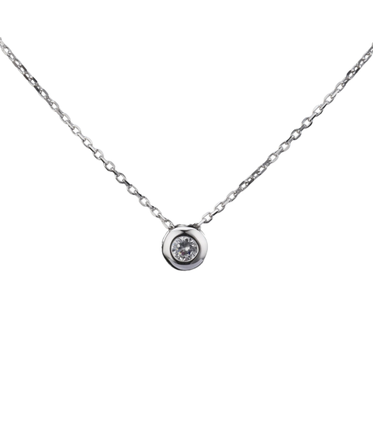 Sidabrinė grandinėlė su cirkonio pakabuku