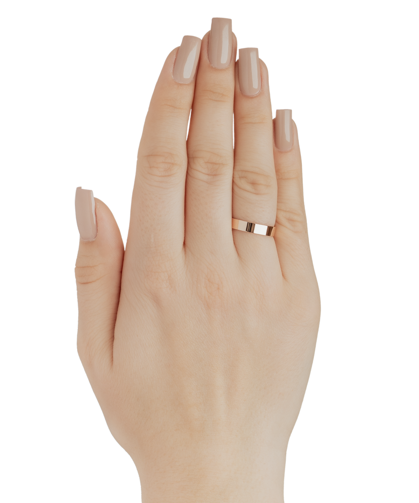 Auksinis vestuvinis žiedas 4mm su komfortu