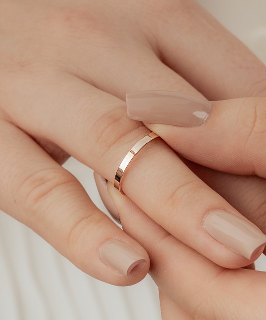 Auksinis vestuvinis žiedas 2mm