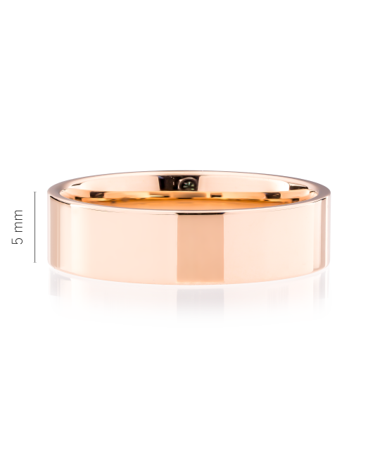 Auksinis vestuvinis žiedas 5mm su komfortu